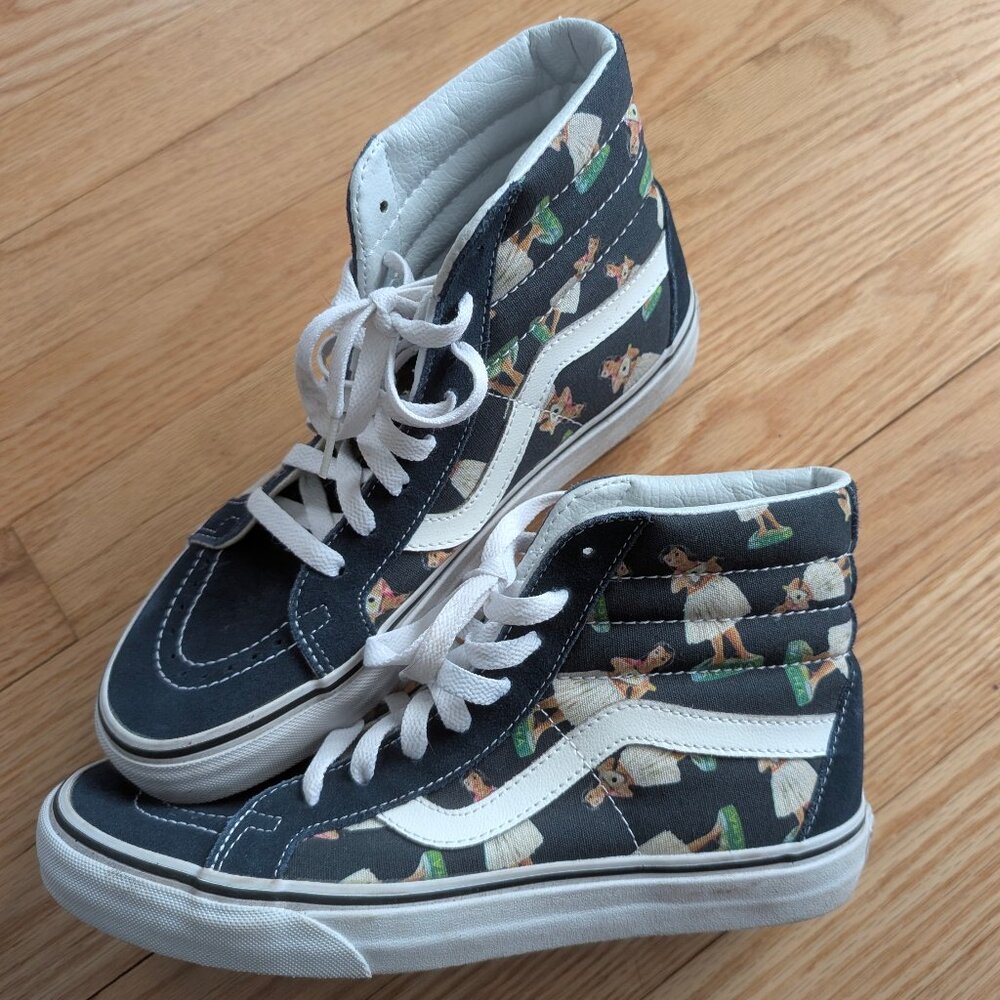 Vans Sk8-Hi Reissue Digi Hula Girl Hawaiian print high tops OFF The Wall sneaker